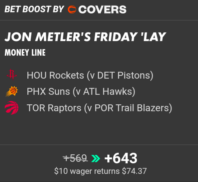 NBA ML parlay January 16