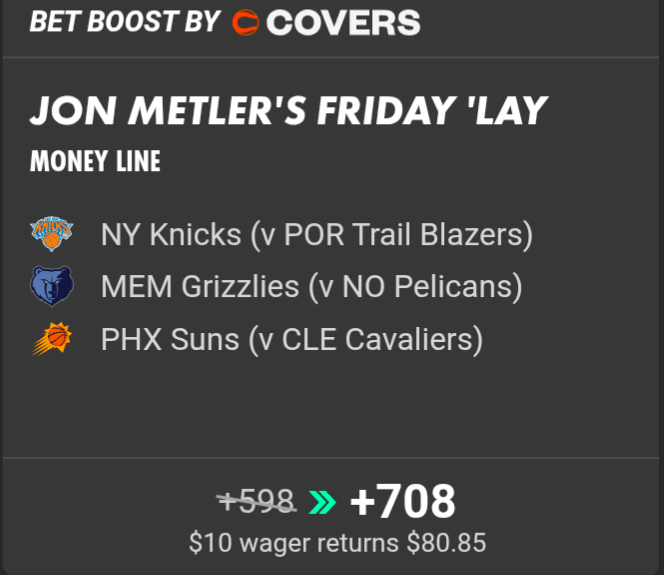 NBA ML parlay January 16