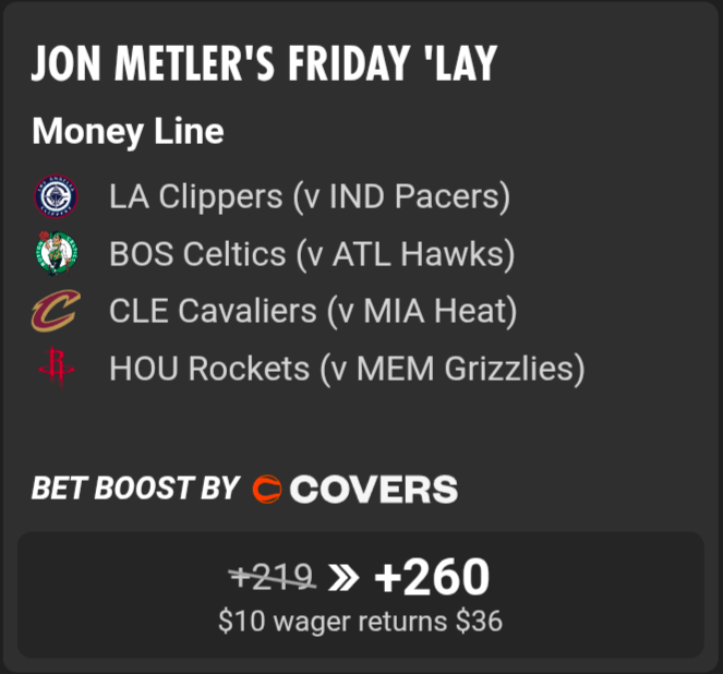 Jon Metler NBA ML parlay