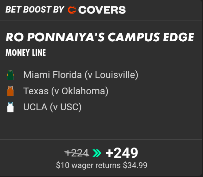 NCAAM ML parlay March 7