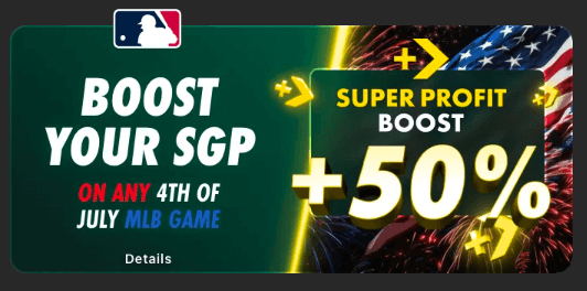 50% boost for one 3+ leg SGP!